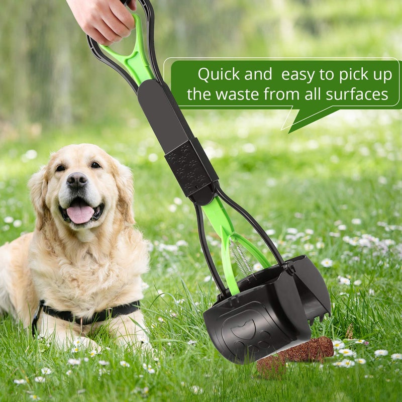 PPOGOO Non-Breakable Pet Pooper Scooper for Dogs and Cats with Long Handle High Strength Material and Durable Spring for Easy Grass and Gravel Pick Up - Image 3